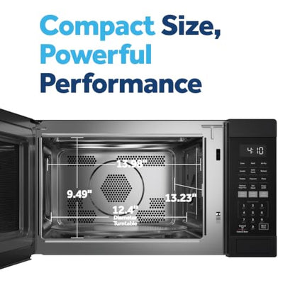 GE 4-in-1 Air Fry Countertop Microwave Oven, 1050 Watt, 1.0 Cu. Ft., Black