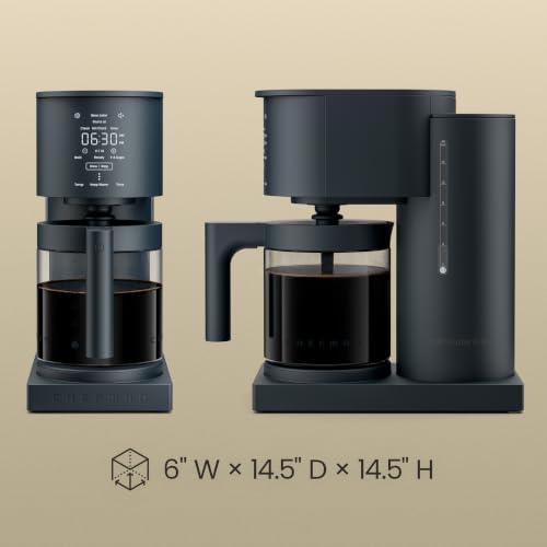 Chefman Caffeinator Programmable Drip Coffee Maker, 14-Cup Glass Carafe with 1-4 Cup Brewing, Classic & Bold Settings, 24-Hour Timer, Customizable Warming Plate, Reusable GoldTone Filter - Midnight
