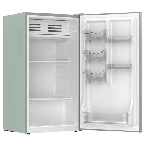 Frigidaire Refrigerator-Retro Mini Fridge Energy Saving-Adjustable Thermostat Control- Ideal for Dorm, Office, RV, Garage, Apartment 3.1 Cu Ft, GREEN