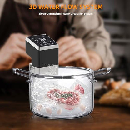 Anchorchef 1400W Sous Vide Cooker, Precision Immersion Circulators with large Touchscreen Accurate Temperature Timer, Professional Sous Vide Cooker, Powerful Pump Design