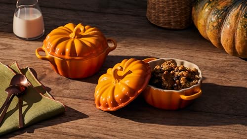 Le Creuset Stoneware Pumpkin Mini Cocotte, 12 oz., Olive