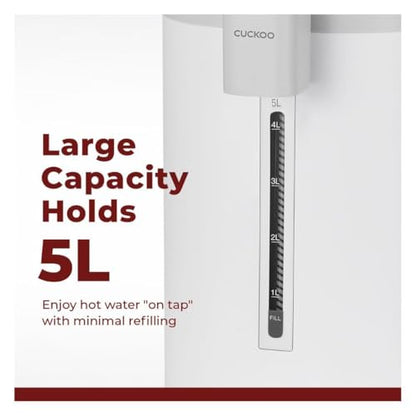 CUCKOO CWP-A501TW | Hot Water Dispenser & Warmer | Auto Dispense & Boil Dry Protection | Insulated Stainless Steel | 5 Liter