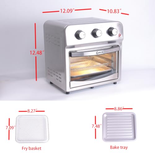 GOLUX 13QT(12L) 1500W Countertop Air Fryer Toaster Oven Combo