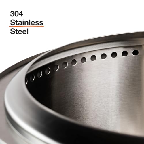 Solo Stove Yukon 27 Inch Smokeless Fire Pit with Removable Ash Pan - Wood Burning Portable Stainless Steel Outdoor Fireplace, Stainless Steel, Ideal for 6 or More People, 38 lbs