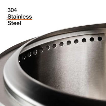 Solo Stove Yukon 27 Inch Smokeless Fire Pit with Removable Ash Pan - Wood Burning Portable Stainless Steel Outdoor Fireplace, Stainless Steel, Ideal for 6 or More People, 38 lbs