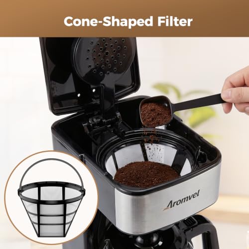 Aromvel 12 Cup Coffee Maker with LED Display, Drip Coffee Machine