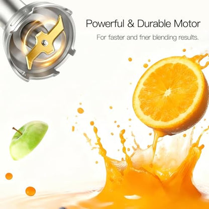 MEGAWISE Immersion Hand Blender, 800W DC Motor, Variable Speed Control