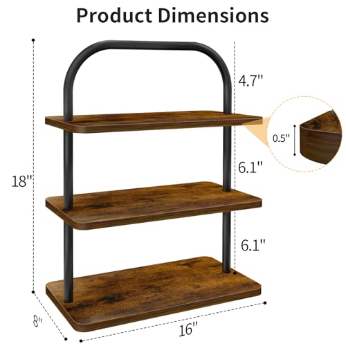 OugeWood 3 Tier Cupcake Stand 2 PACK Wooden Metal Cupcake Stand Reusable Cupcake Display Stand Tiered Tray Stand Dessert Table Display Set Serving Trays for Party Rustic Farmhouse Vendor