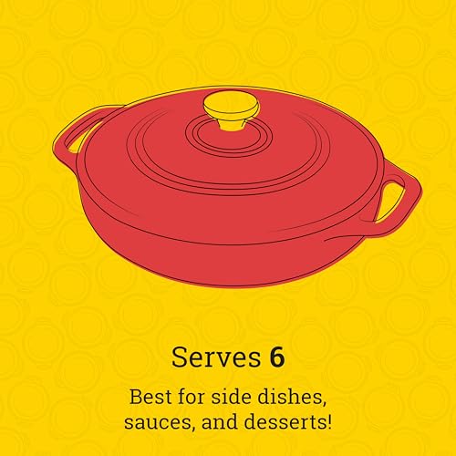 Lodge Essential Enamel Braiser 3.5 Quart - Refrigerator- & Oven-Safe up to 500° F - Heat-Retaining, Induction-Safe & PFAS-Free Enamel Cookware - Island Spice Red