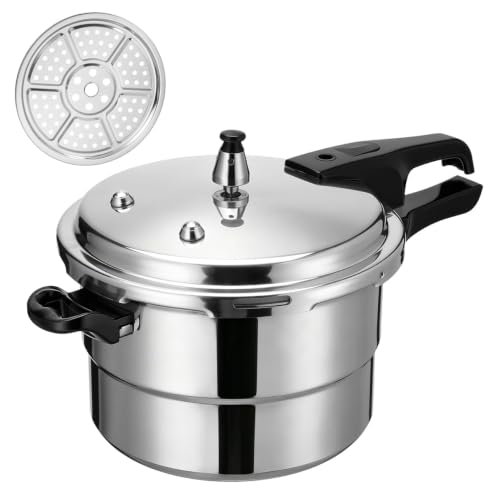 5.2Qt Stovetop Pressure Cooker with Steam Tray Pressure Cooker Non Electric