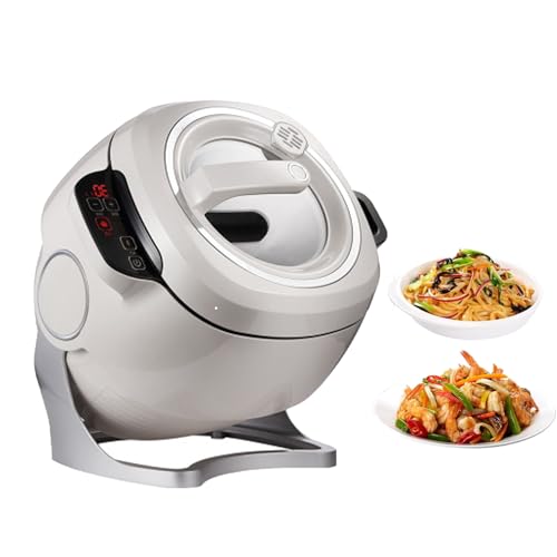 Automatic Cooking Machine, 6L Auto Cooking Wok Fried Rice Machine Three Speed Adjustable, 360° Rotation and 3D All-Round Heating, for Stir Frying, Stewing, Cooking