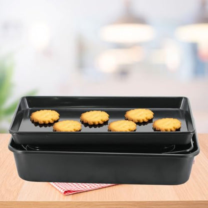 Prime Cuisine Stackable Nonstick Bakeware Set, 8 Piece Baking Pan Set, Oven Safe Carbon Steel, Includes Cookie Sheet, Muffin Pan, Loaf Pan & Roaster