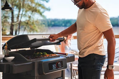 Current® Model G Griddle, Smart Electric Outdoor Flat Top BBQ Grill with 200°F to 600°F Range for Searing & Roasting, Digital Precision, Apartment-Friendly & Weather-Resistant, Slate