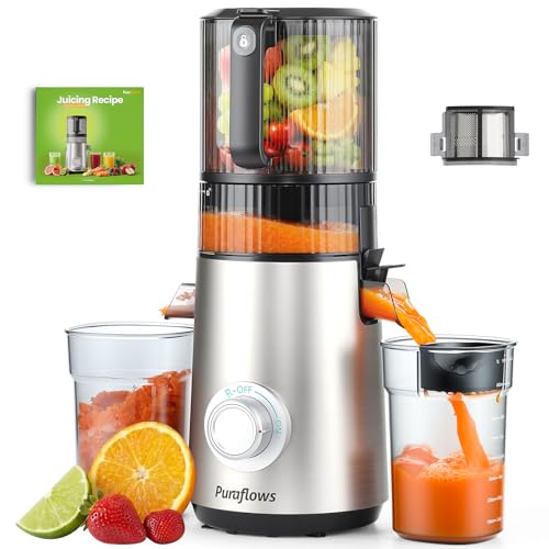 Puraflows Auramist Cold Press Juicer Machine, Juicers for Vegetable & Fruit
