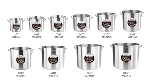 New Star Foodservice 20 Qt Aluminum Stock Pot, No Cover
