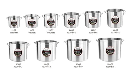 New Star Foodservice 20 Qt Aluminum Stock Pot, No Cover
