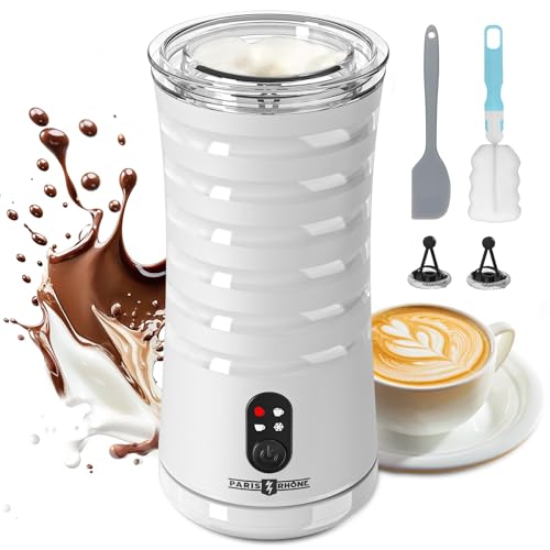 Electric Milk Steamer and Frother, Hot & Cold Foam Milk Warmer with Temperature Control, Auto Shut-Off Frothers for Coffee, Latte, Cappuccino, Macchiato