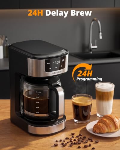 AIRMSEN Drip Coffee Maker 12-Cup Programmable