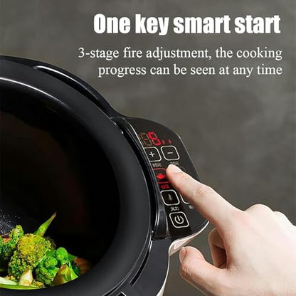 Automatic Cooking Machine, 6L Auto Cooking Wok Fried Rice Machine,One-Click Smart Start, 360 ° Automatic Rotation, for Stir Frying,Stewing,Cooking