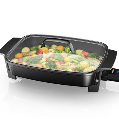 Medley XL Digital Ceramic Electric Skillet w/Lid, Precise Temp Control
