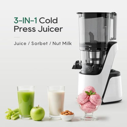 Canoly 3-in-1 Cold Press Juicer C16, Makes Juice & Sorbet & Nut Milk