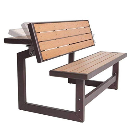 LIFETIME 60054 Convertible Bench / Table, Faux Wood Construction