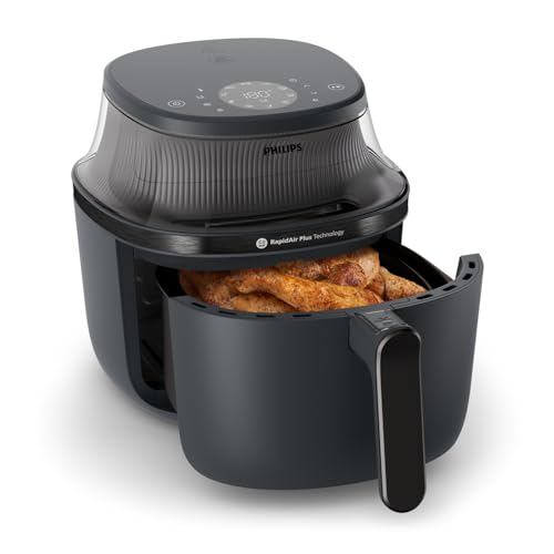 Philips Airfryer 3000 Series - Premium 6.5qt Airfryer with Window, RapidAir Plus Technology, 16 Ways to Cook, 90% Less Fat, Easy to Clean, Touchscreen, Energy Saving (NA330/00)