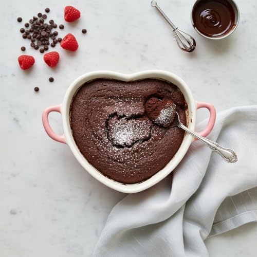 10 Strawberry Street Heart Mini Cocotte Lidded Ramekins, Set of 2, Ceramic Souffle & Baking Dishes, Mini Dutch Oven (Pink Hearts)