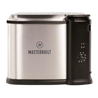 Masterbuilt® 3-in-1 10 Liter XL Electric Turkey Fryer plus Boiler and Steamer Combination with Drain Basket and Breakaway Safety Cord in Stainless Steel