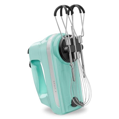 KitchenAid 6 Speed Hand Mixer w/Flex Edge Beaters, KHM6118, Ice Blue