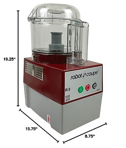 Robot Coupe R2N CLR Continuous Feed Combination Food Processor with 2.9 Liter Clear Polycarbonate Bowl, 1-HP, 120-Volts