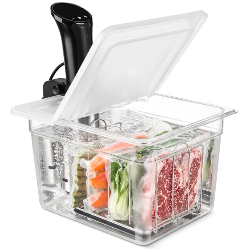 EVERIE Sous Vide Container Set, 12 Qt with Lid & Adjustable Rack