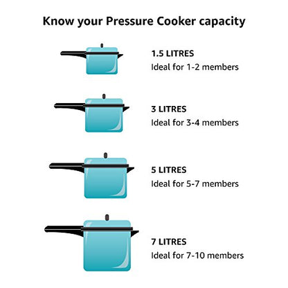 Hawkins 3.5 Litre Contura Pressure Cooker, Handi Inner Lid Cooker, Silver (HC35)