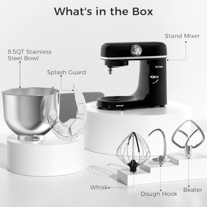 OSTBA Stand Mixer, 6 Speed Tilt-Head Electric Kitchen Mixer with 6.3QT Bowl