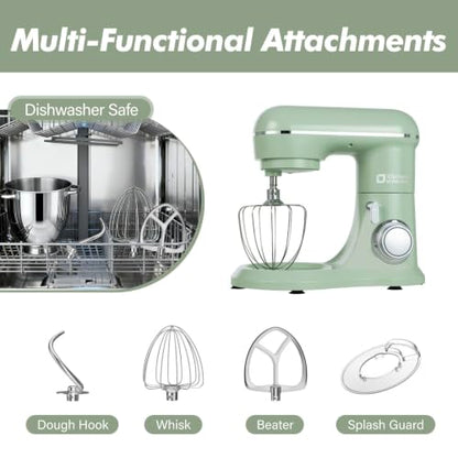 Kitchen in the box 6.5QT Stand Mixer,10-Speed Stainless Steel Bowl (Green)