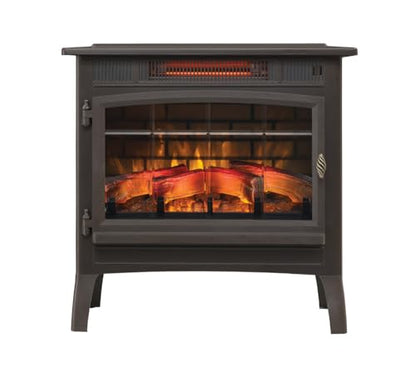 duraflame Freestanding Electric Fireplace Stove Heater with 3D Flame Effect for 1,000 Sq. Ft, Bronze