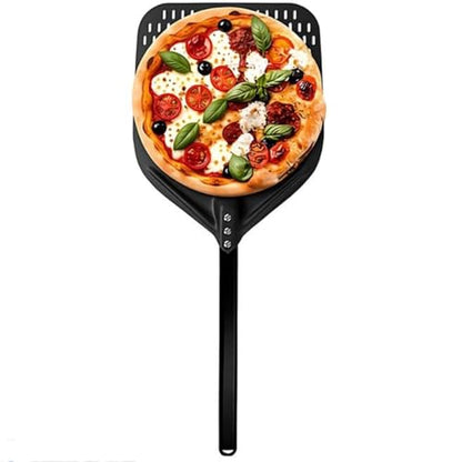 Pizza Oven Accessories Kit w/Pizza Oven Brush & Stone Scraper, 8 inch Pizza Turning Peel,12 Inch Perforated Pizza Peel - Tools & Supplies Set - Compatible with Outdoor Ovens