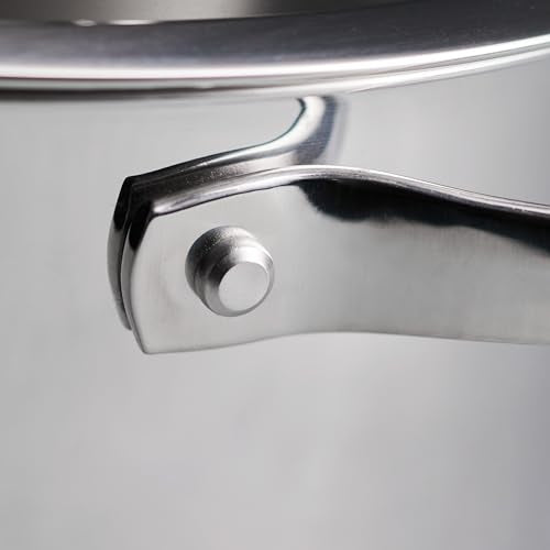 Tramontina Tempo Tri-Ply Base Stainless Steel 5-Quart Dutch Oven Pot with Glass Lid, Induction-Ready, Oven-Safe, Dishwasher-Safe