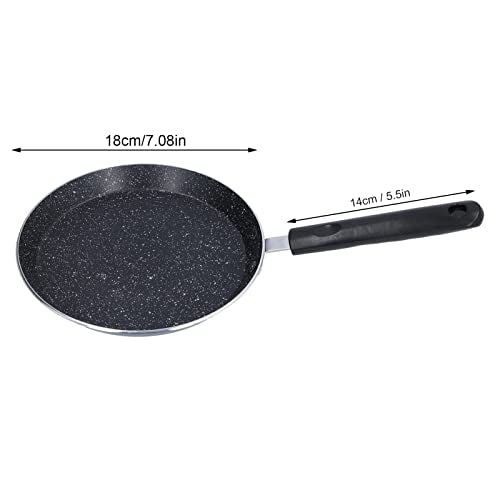 QANYEGN 6 Inch Flat Skillet, Nonstick Crepe Pan, Frying Pan Skillet, Omelette Pan for Camping Indoor and Outdoor Cooking (Black)