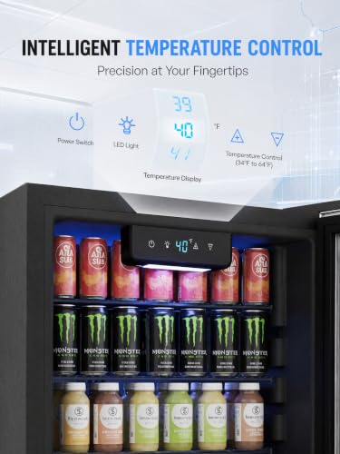 Icyglee 126 Can Mini Fridge, 3.2 Cu.Ft Beverage Refrigerator, Drink Cooler