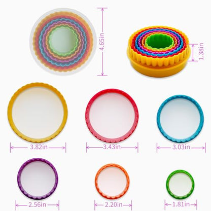 Cookie Cutter Set - 6 PCS Perfect for Baking Unique Flower, Round, and Circle Cookies