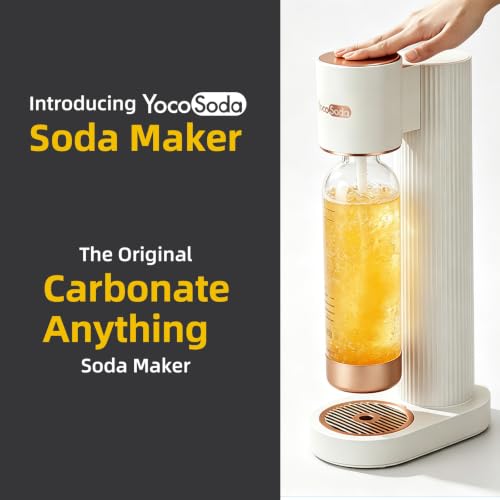 Sparkling Water Maker Soda Machine with 1L PET BPA-Free Carbonating Bottle