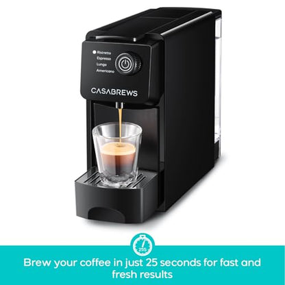 CASABREWS CM7036E Espresso Machine for Nespresso Original Pods, 20 Bar Compact Capsule Coffee Machine with 21 oz Removable Water Tank and 4 Brewing Modes, Mini Espresso Maker for Home or Office, Black