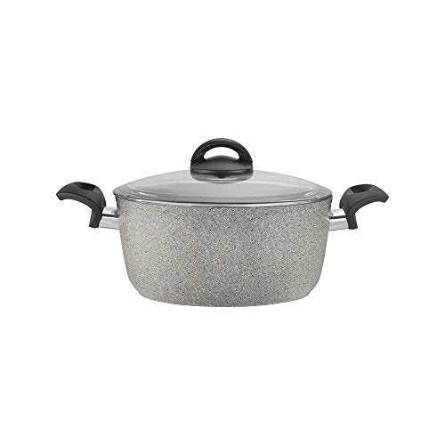Ballarini 75001-652 Parma Forged Aluminum Nonstick Cookware Set, 10-Piece, Granite