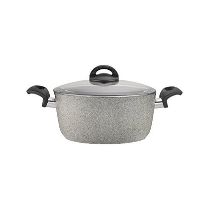 Ballarini 75001-652 Parma Forged Aluminum Nonstick Cookware Set, 10-Piece, Granite