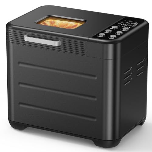 KMFurnila 2LB Bread Maker, 600W Automatic Stainless Steel Bread Machine