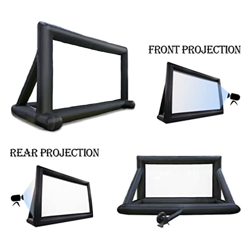 33ft Outdoor Inflatable Movie Screen, No Seam Projector Screen with Air Blower, Support Front & Rear Projection