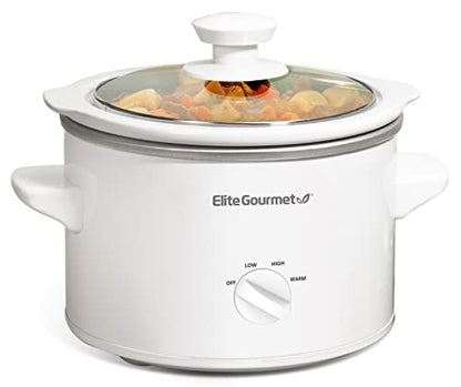 Elite Gourmet MST-250XW Electric Ceramic Slow Cooker, Adjustable Temp