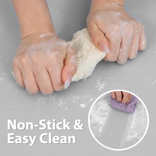 Super Kitchen Extra Large Multipurpose Silicone Nonstick Baking Mat, Pastry Mat, Heat Resistant Nonskid Table Mat, Countertop Protector, 23.4'' By 15.6''(Cool Gray)