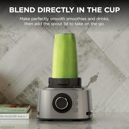 Ninja Blender & Food Processor Combo, Foodi Power Blender System for Smoothies, Bowls, Spreads & Shakes, 6 Functions, 72-oz Pitcher, To-Go Cups, Silver, SS401